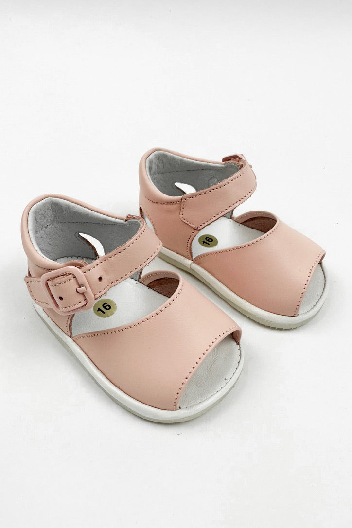 León Shoes X M&J "Sierra" Pink Leather Sandals | Millie and John