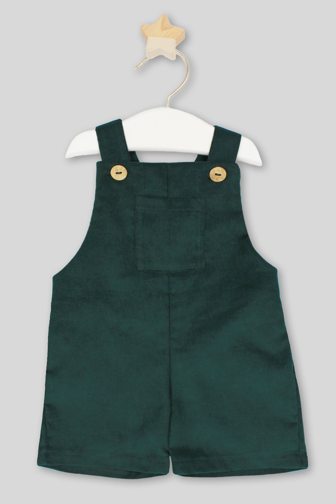 "Gabriel" Bodysuit & Bottle Green Cord Dungaree Romper
