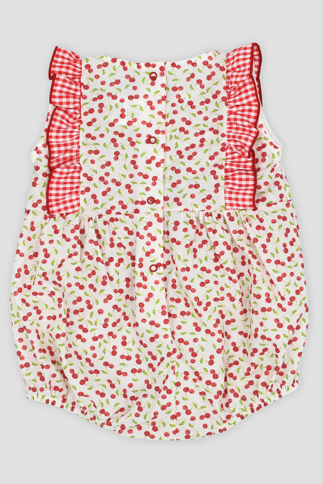 "Felicity" Red Cherry Print Romper