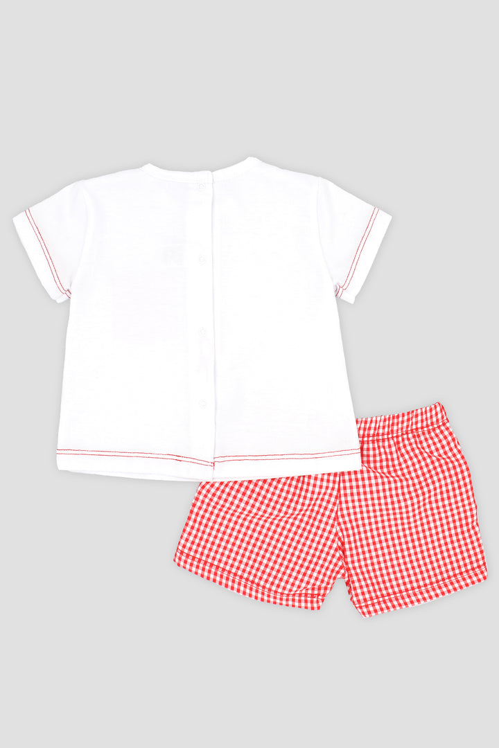 "Levi" Red Gingham T-Shirt & Shorts