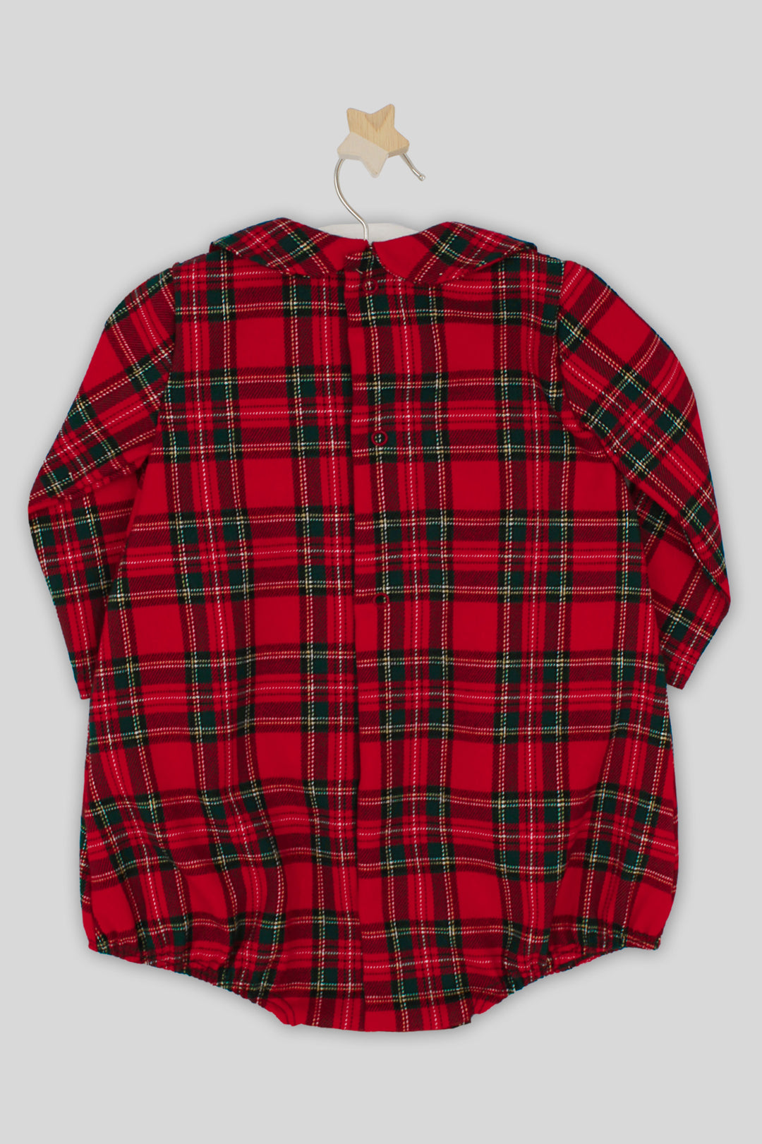 "Vicente" Red Tartan Romper