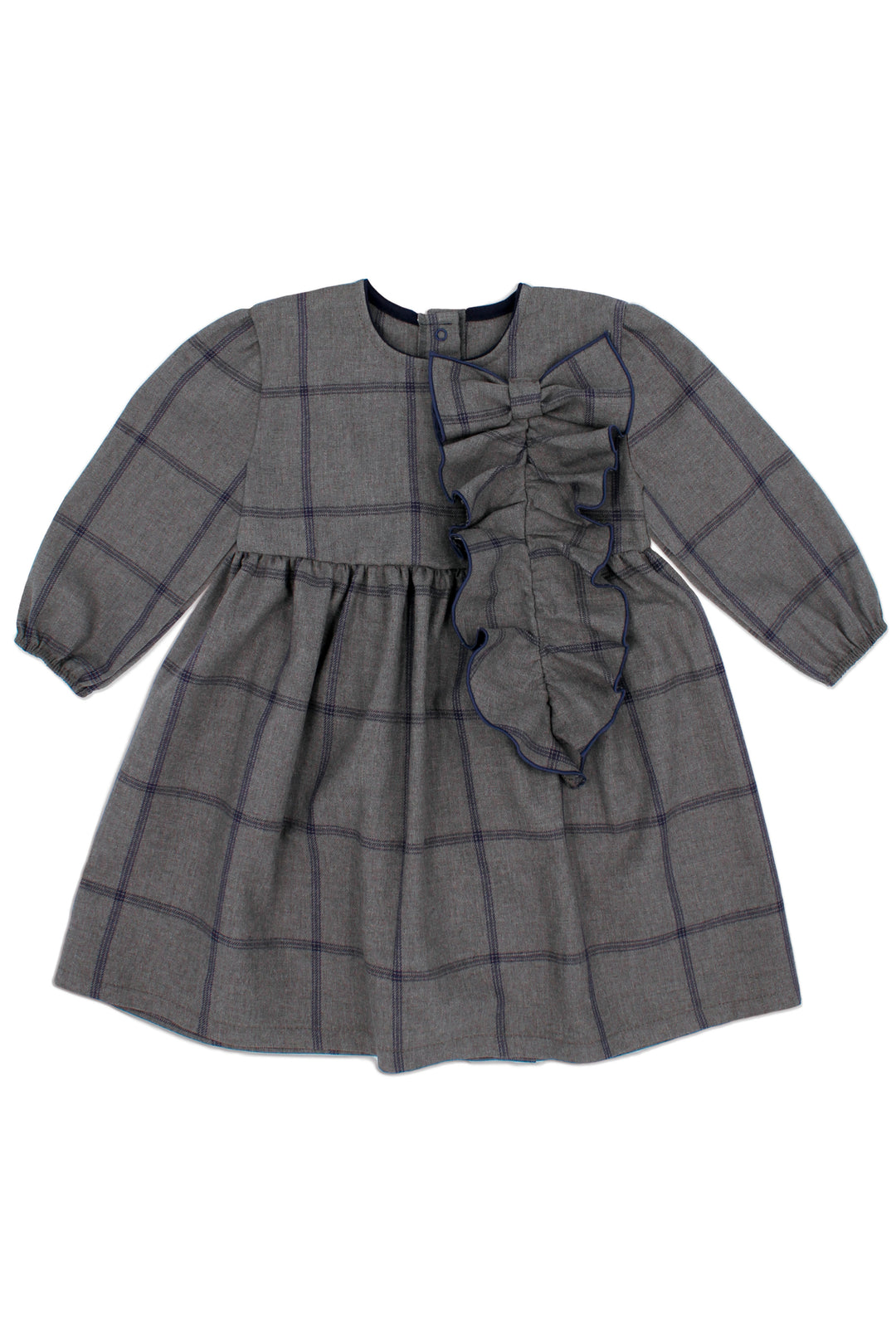 Rapife "Reese" Grey & Navy Check Dress | Millie and John