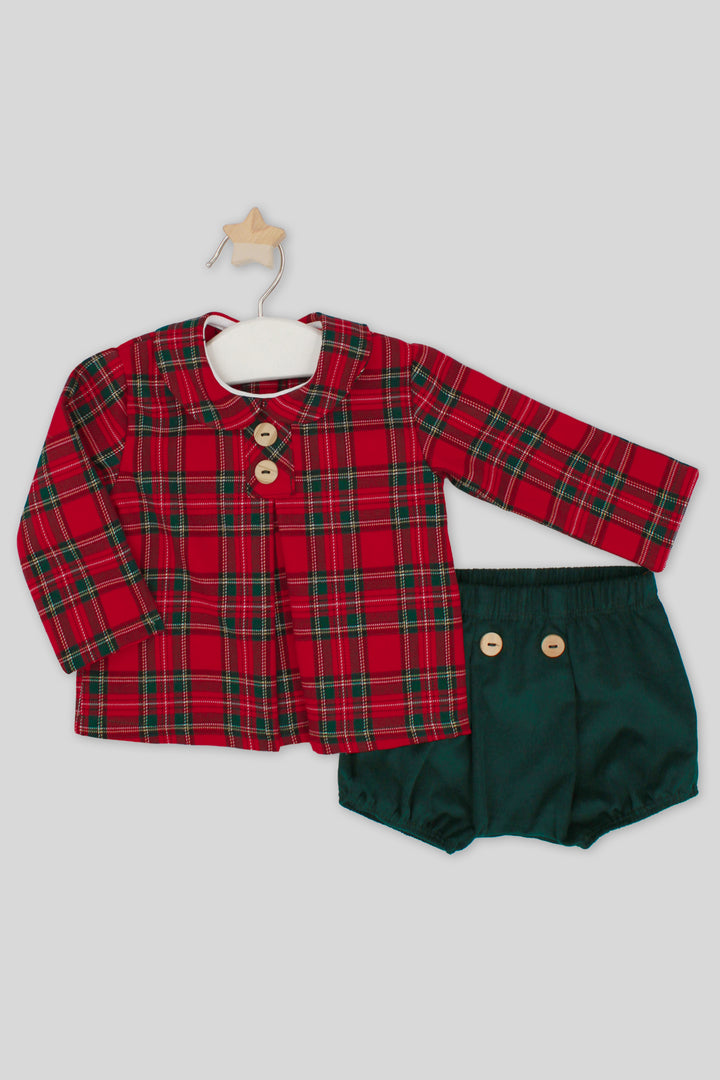 "Mateo" Red Tartan Shirt & Cord Jam Pants