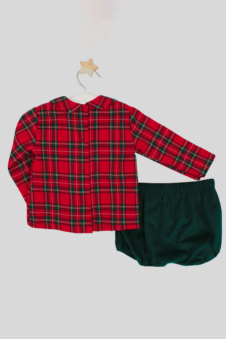 "Mateo" Red Tartan Shirt & Cord Jam Pants