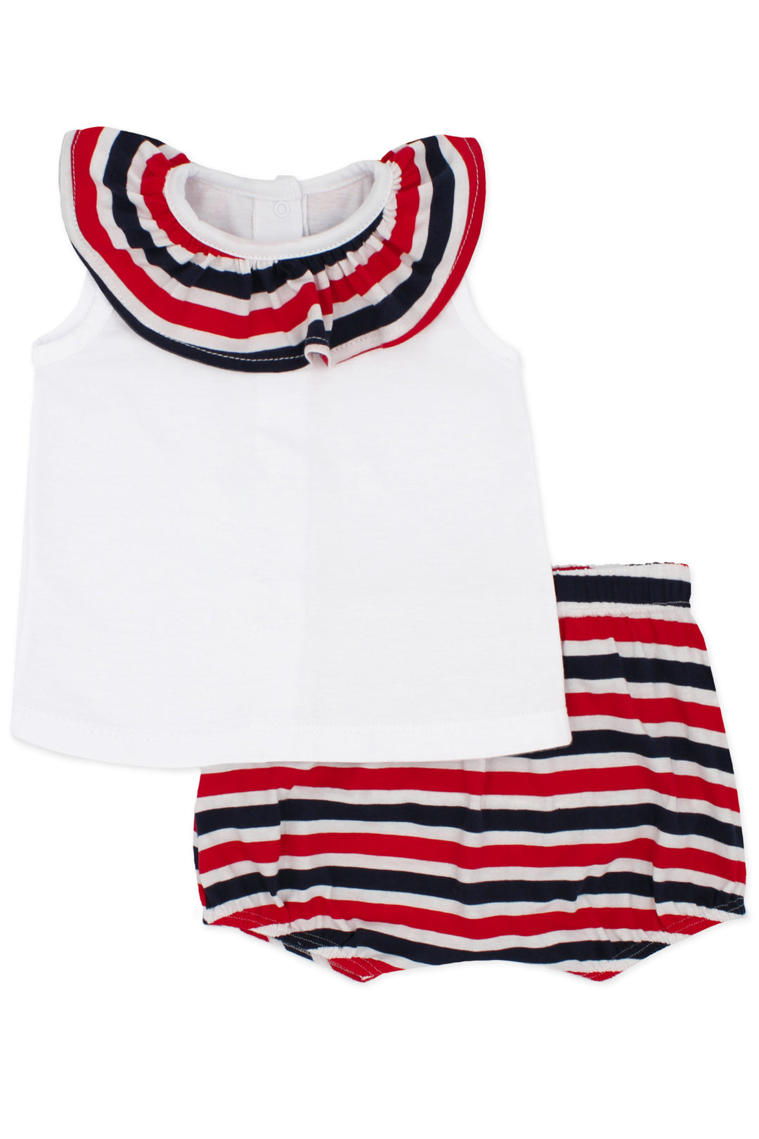Rapife "Delphina" Red & Navy Stripe Blouse & Bloomers | Millie and John