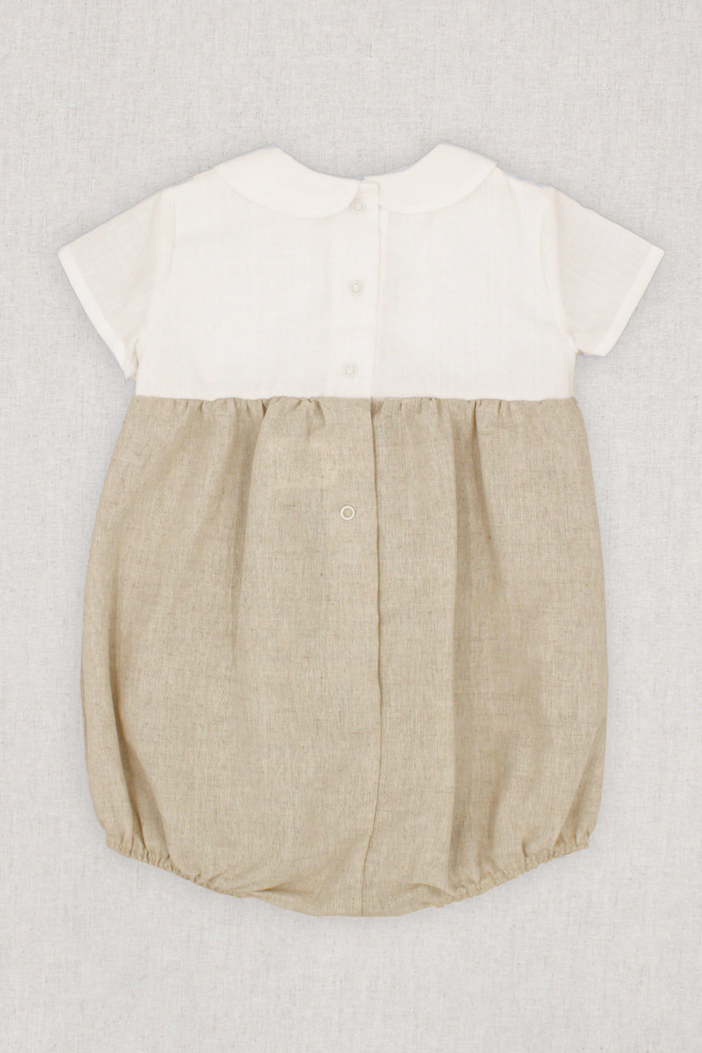 "Cody" Beige Linen Romper