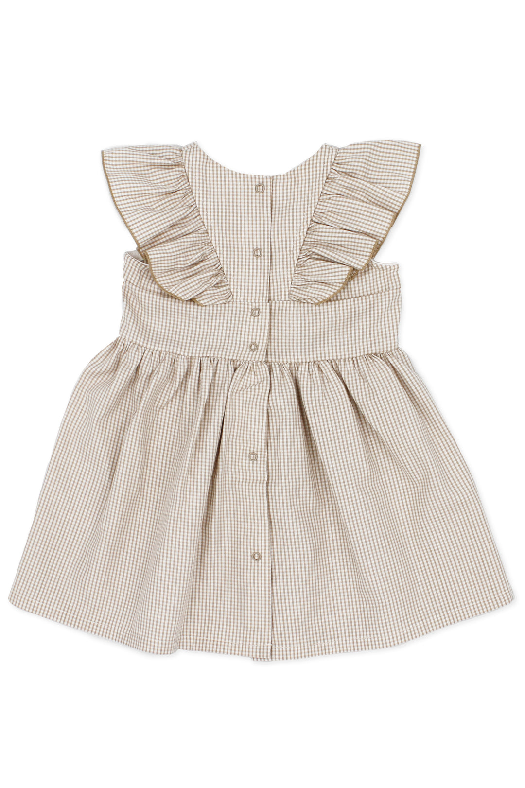 Rapife "India" Beige Checked Dress | Millie and John
