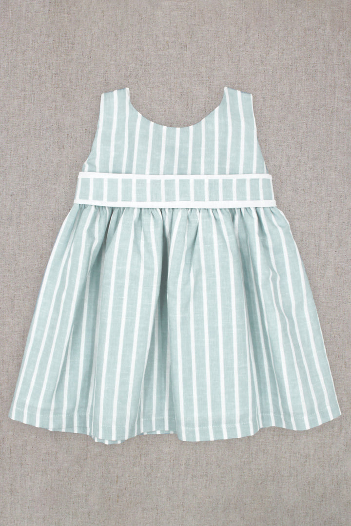 "Delilah" Light Teal Striped Dress