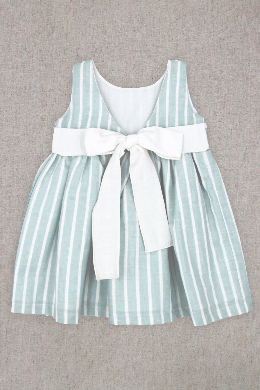 "Delilah" Light Teal Striped Dress