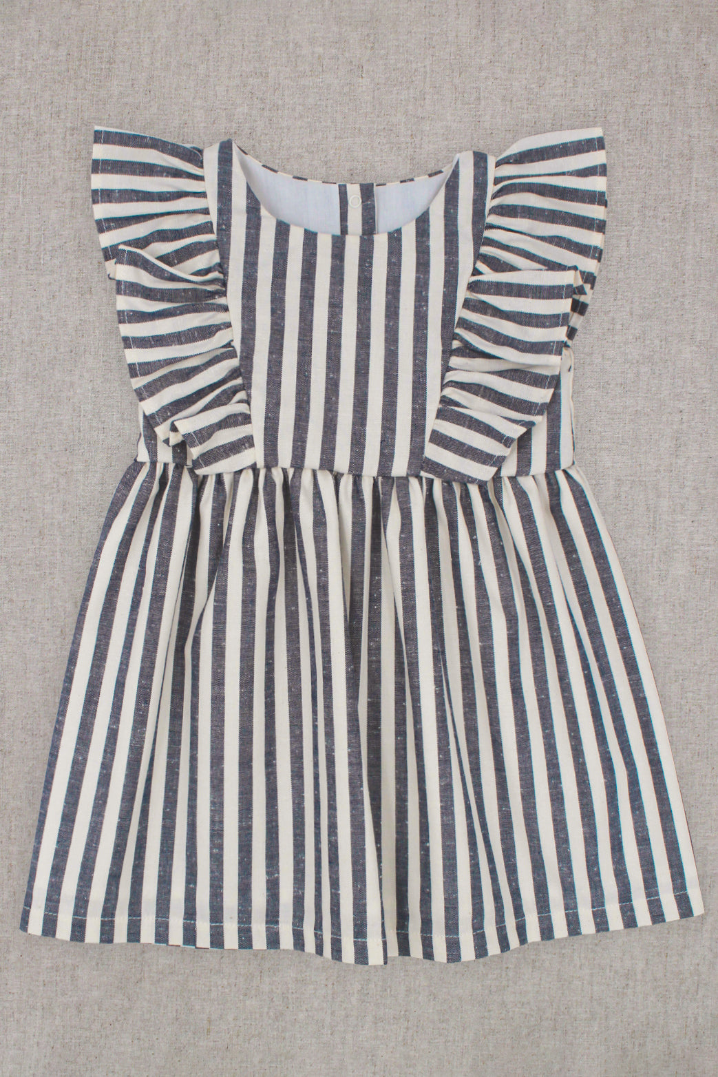 "Opal" Navy Striped Dress