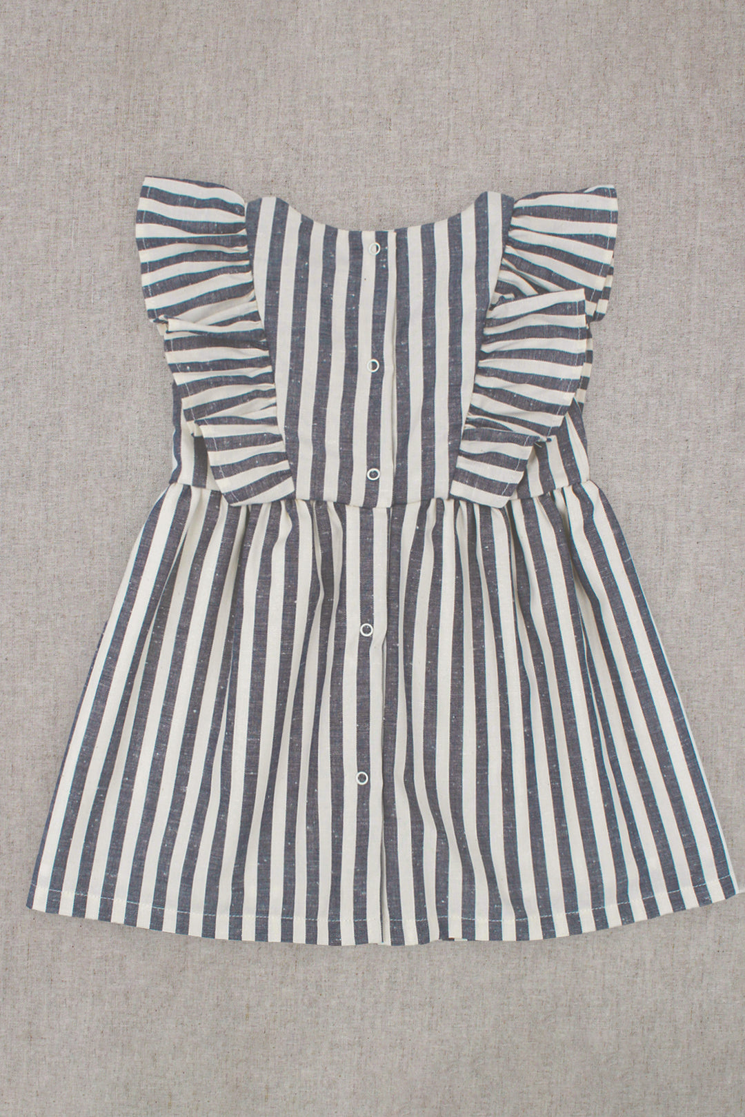 "Opal" Navy Striped Dress