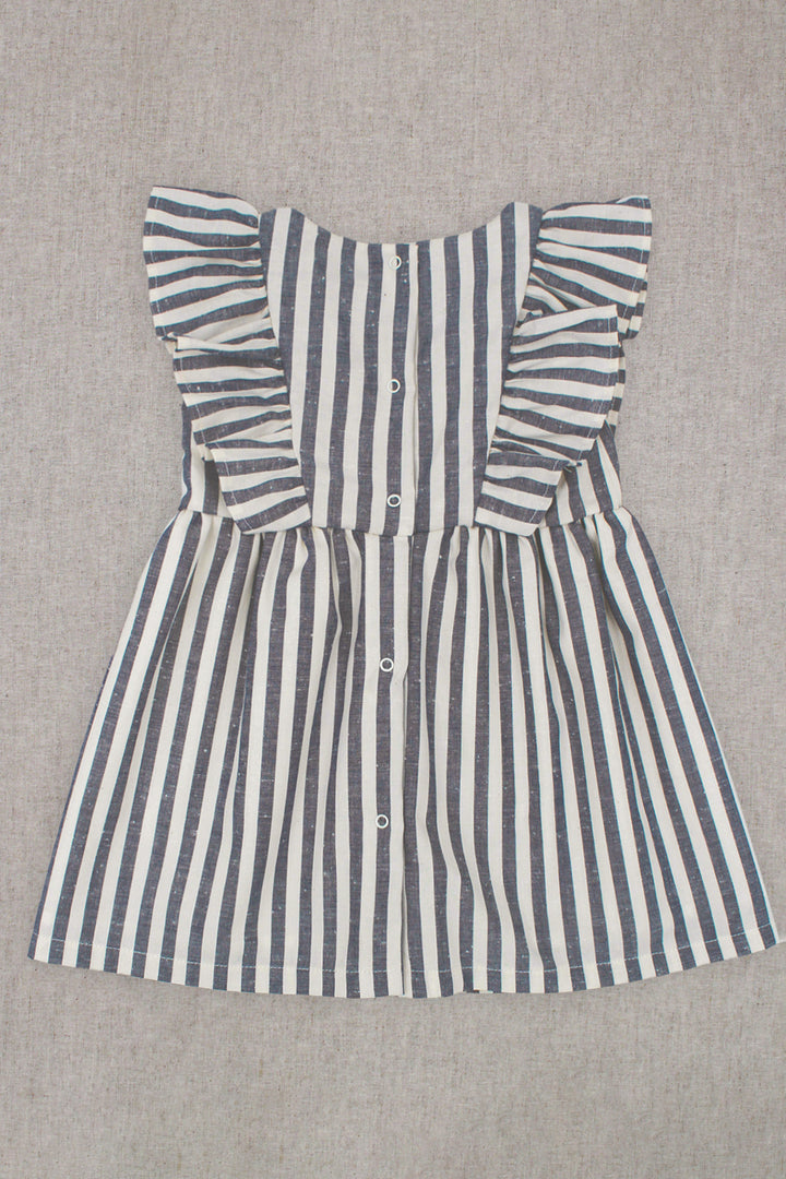 "Opal" Navy Striped Dress