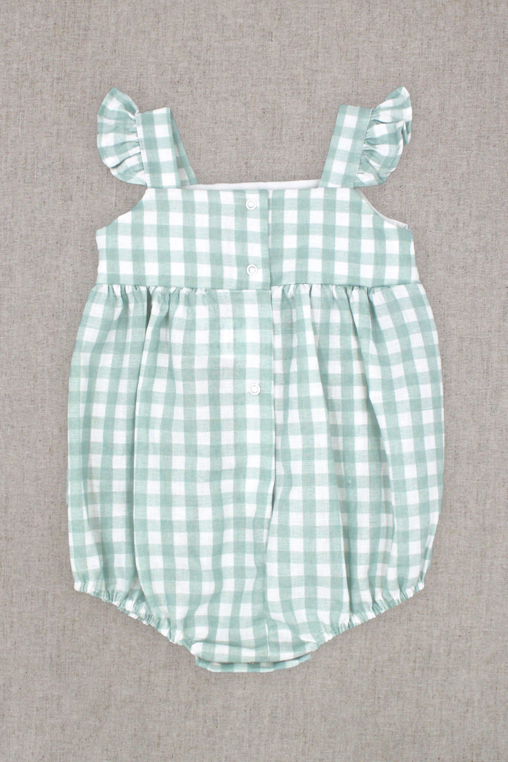 "Dahlia" Sage Green Gingham Broderie Anglaise Shortie