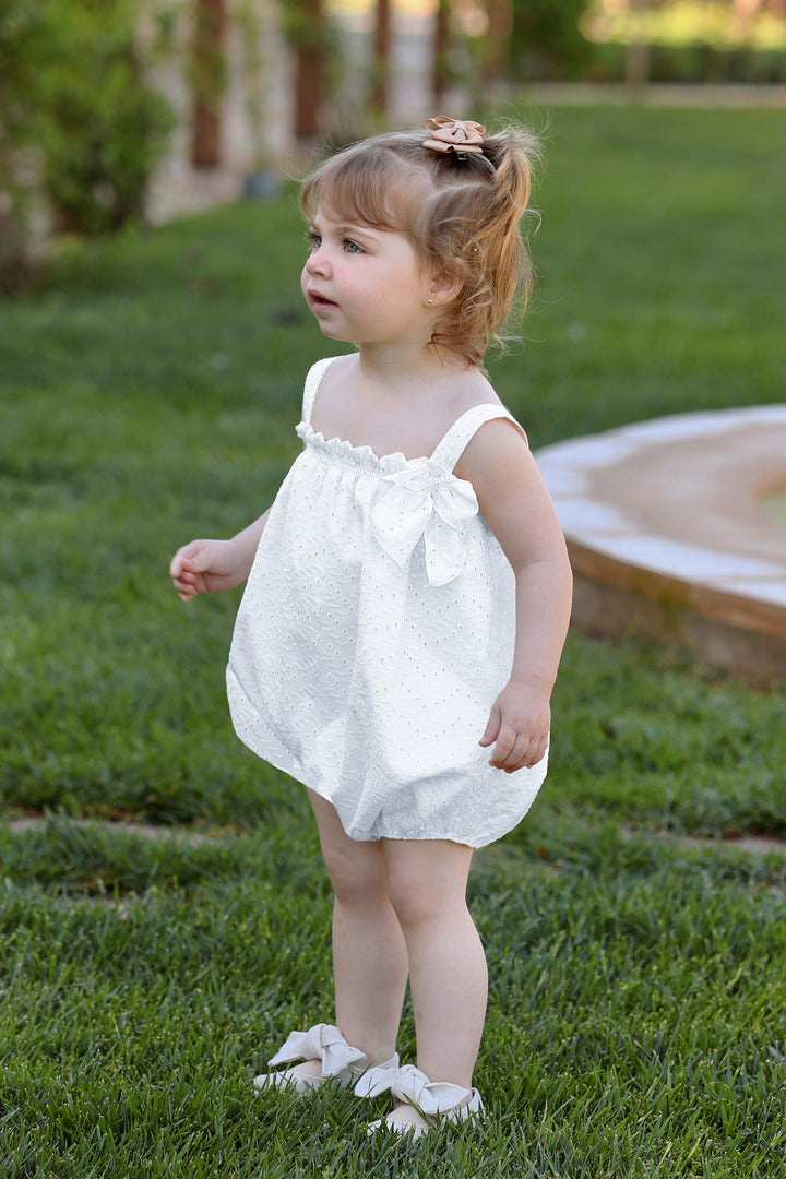 "Lucie" White Broderie Anglaise Shortie