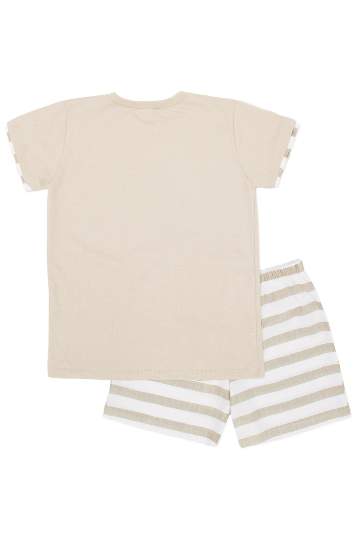 Rapife "Holdon" Beige Stripe T-Shirt & Shorts | Millie and John