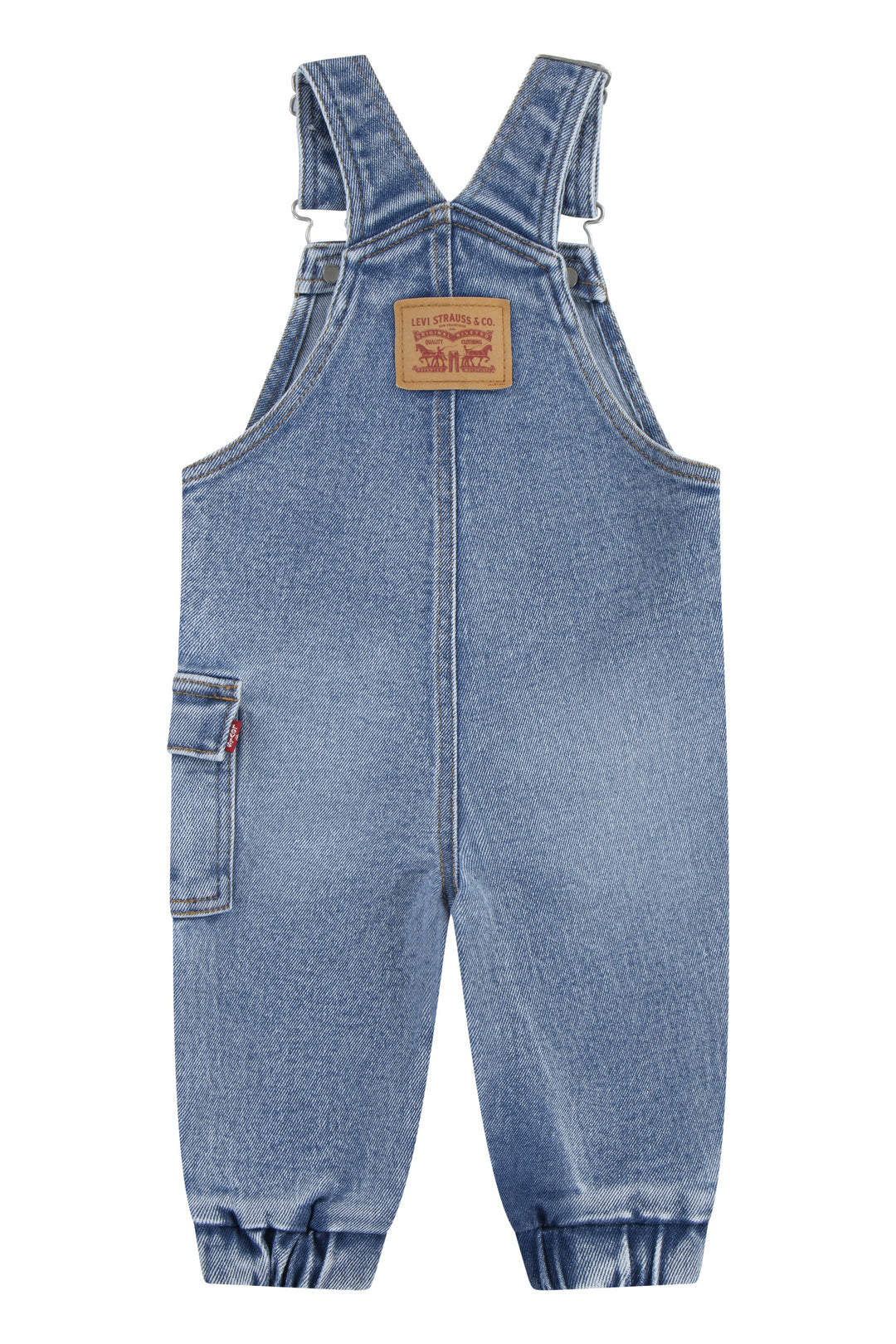 Denim Cargo Overalls