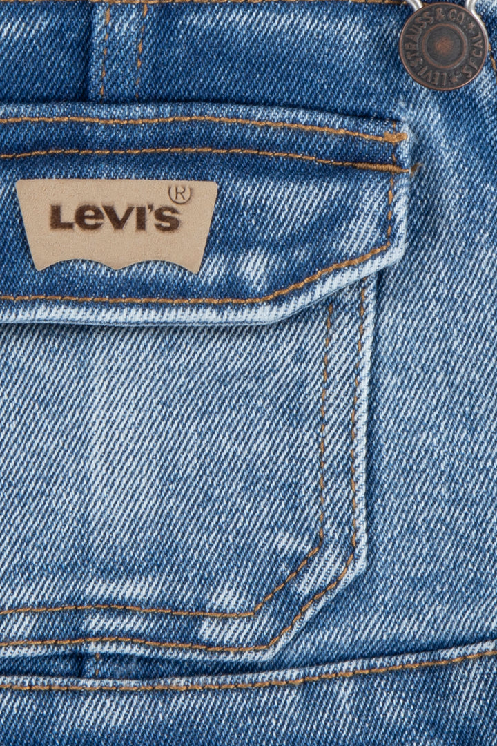 Denim Cargo Overalls