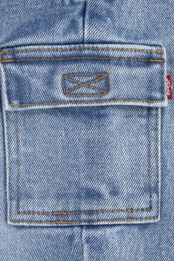 Denim Cargo Overalls