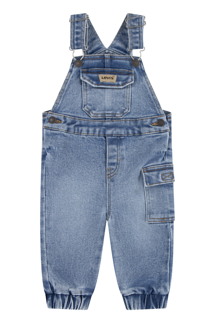 Denim Cargo Overalls