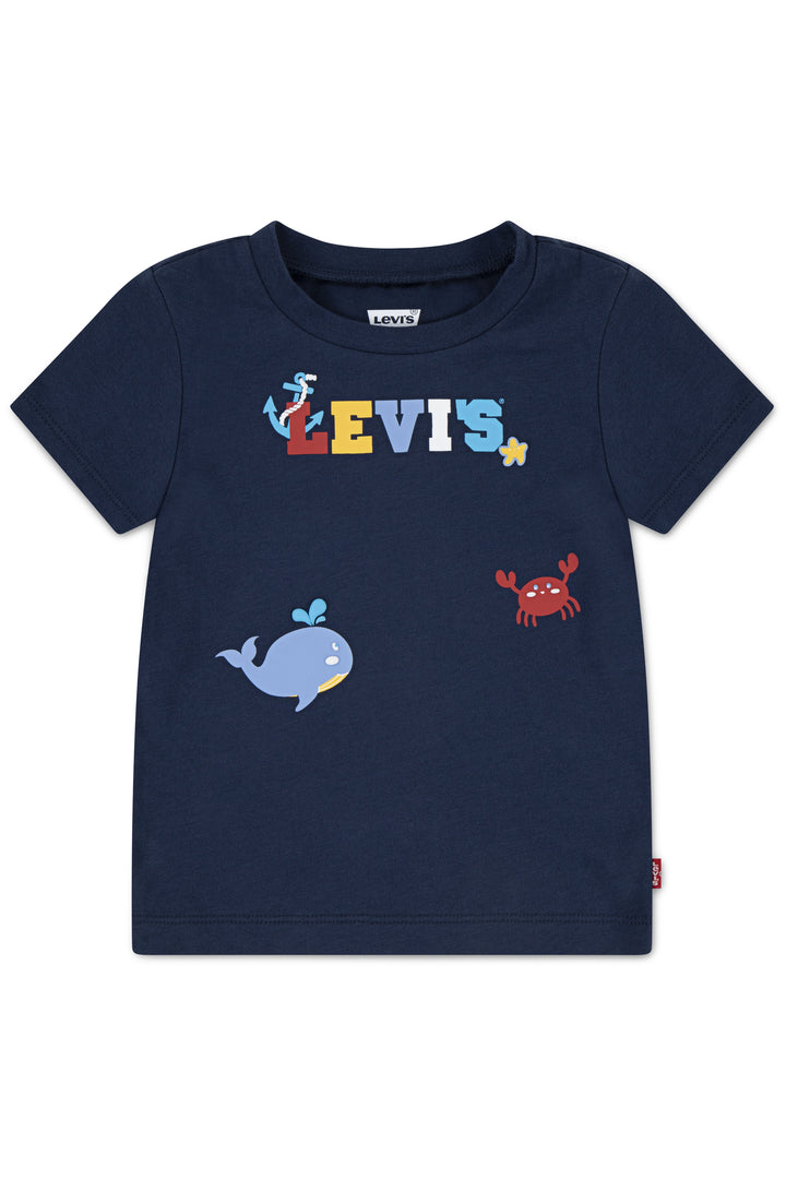 Navy Ocean Friends Logo T-Shirt