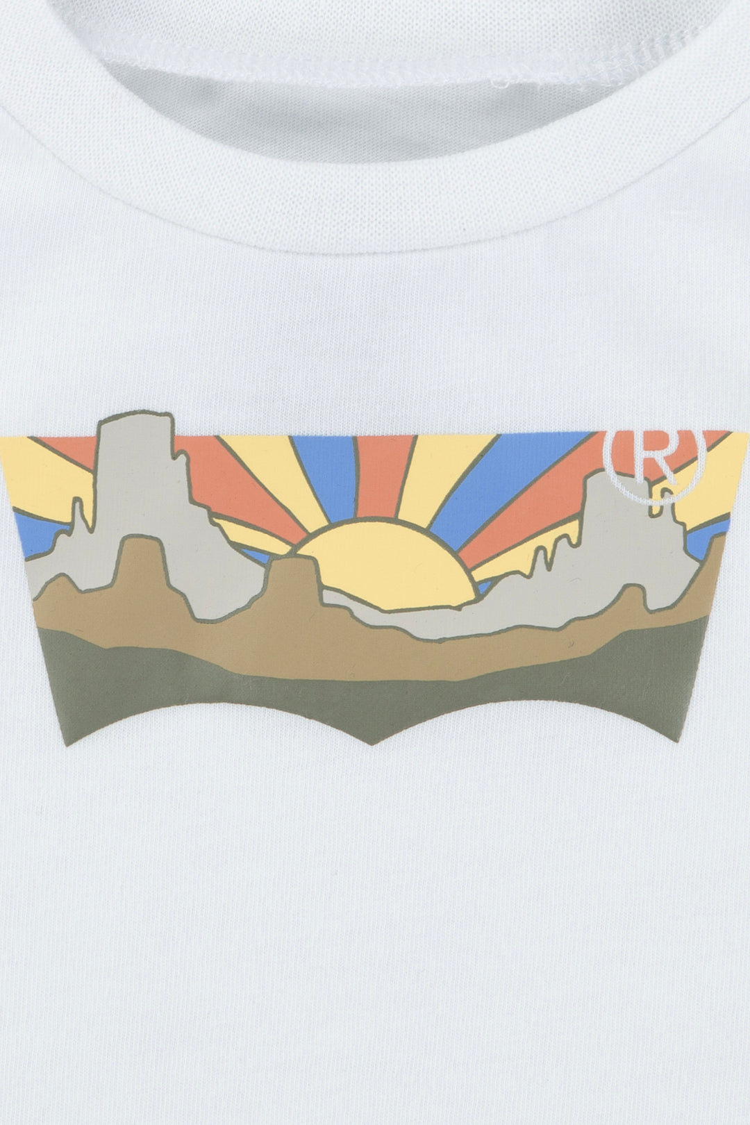 Bright White Desert Sunset Graphic T-Shirt