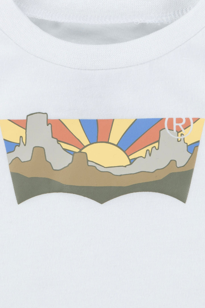 Bright White Desert Sunset Graphic T-Shirt