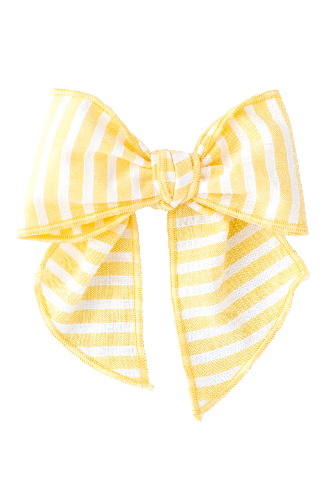 Lemon Striped Hair Bow