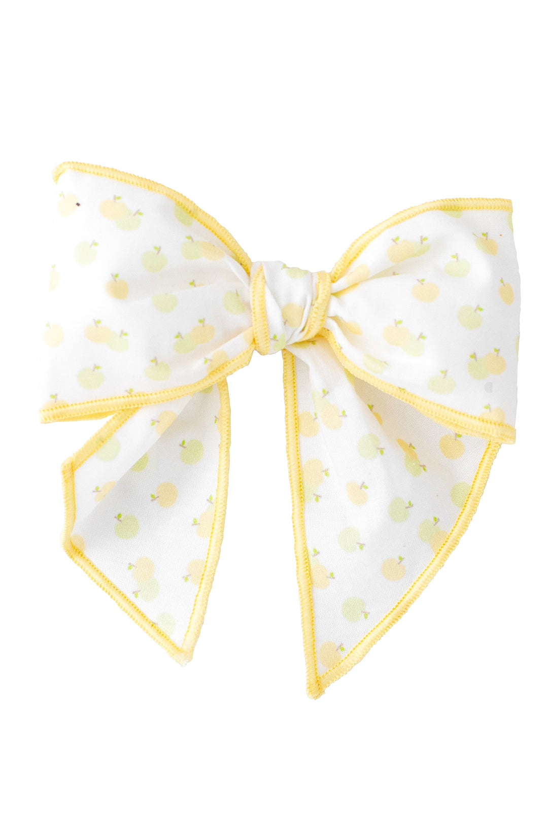 Lemon Apple Print Hair Bow