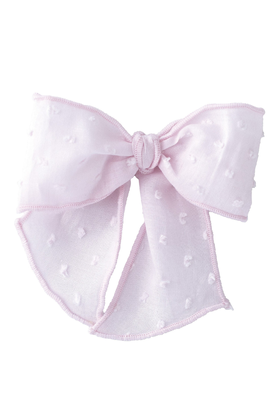 Pale Pink Plumeti Dot Hair Bow