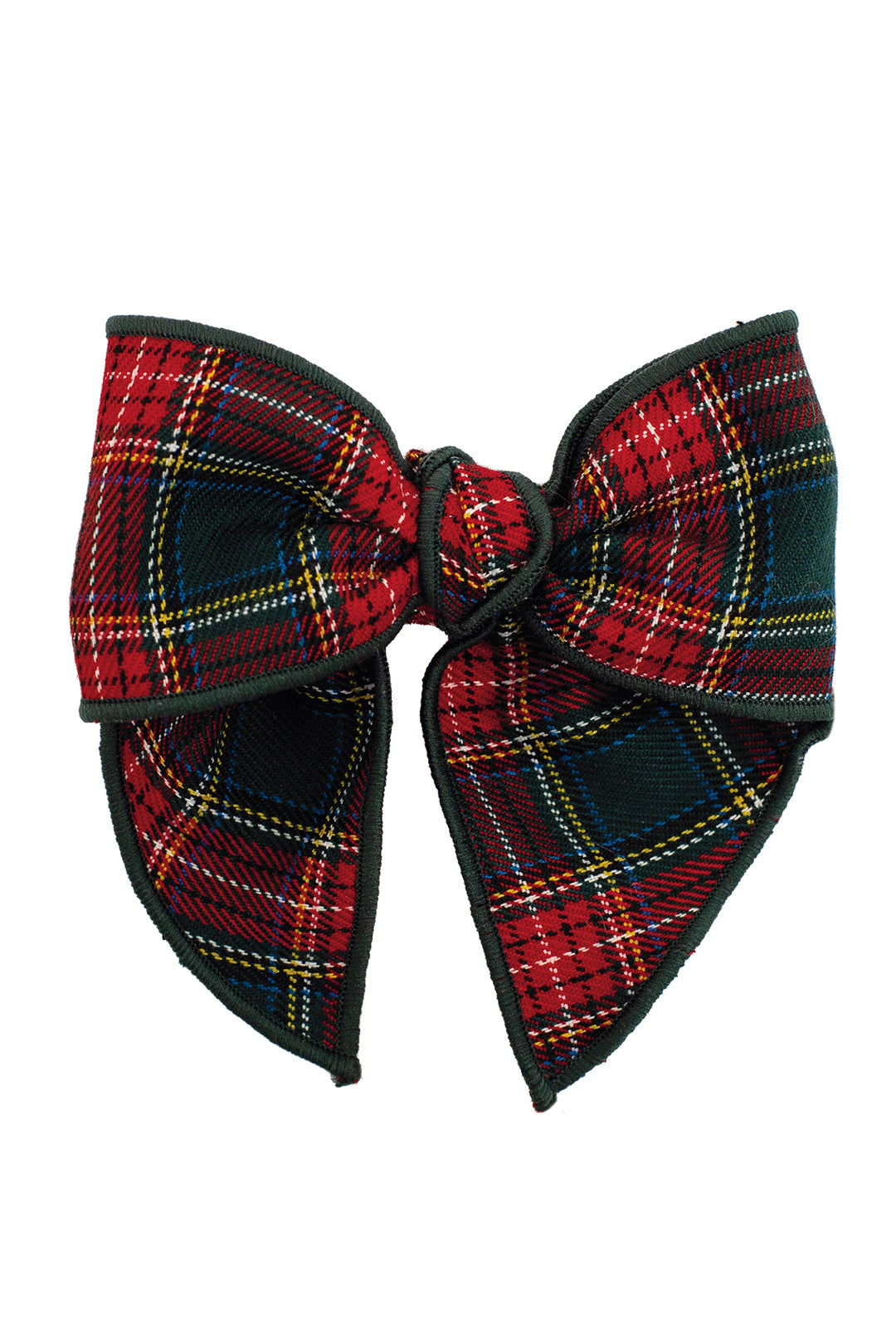 Red & Bottle Green Tartan Hair Bow