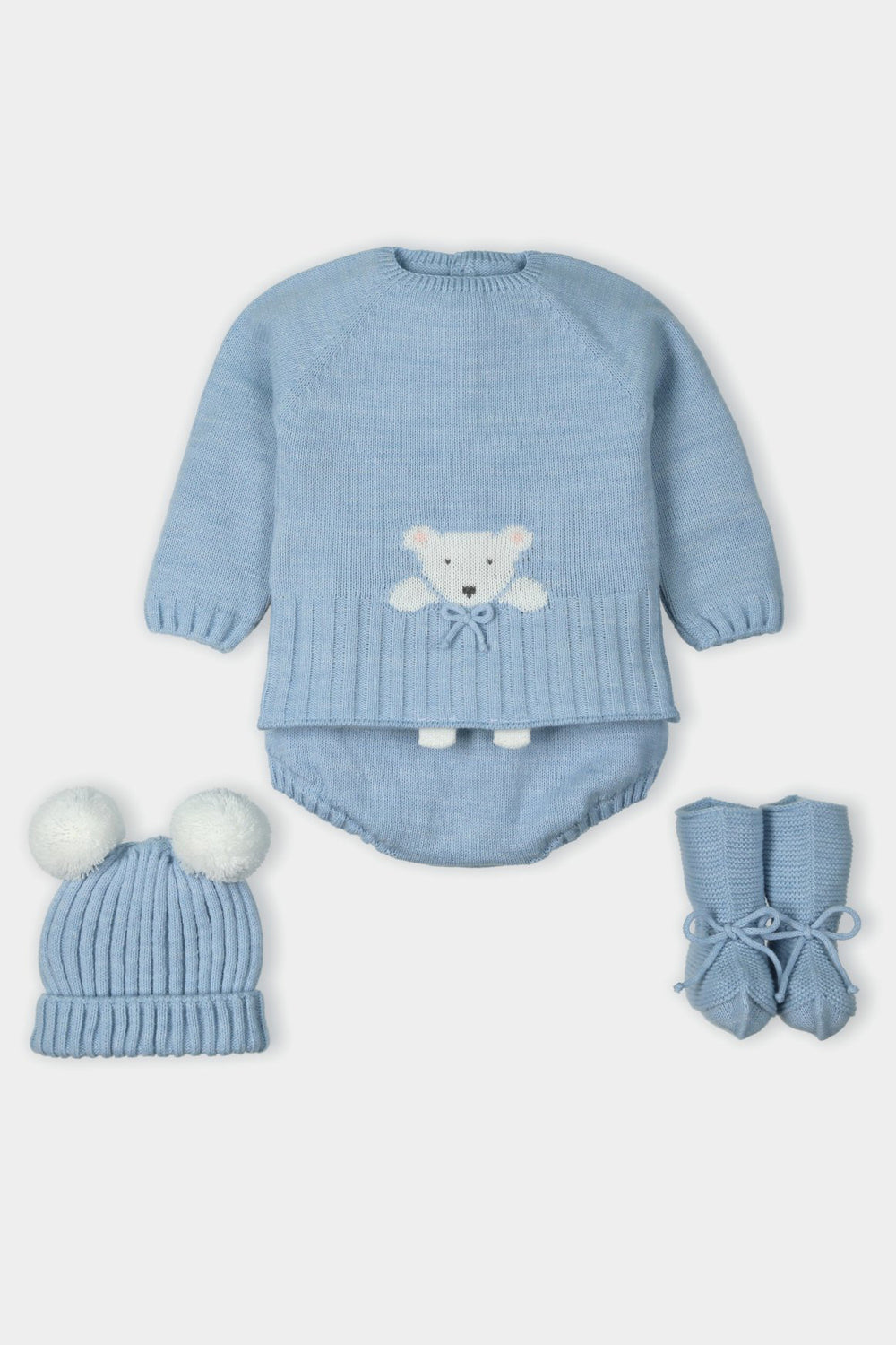 Mac Ilusión PREORDER "Cyril" Knitted Teddy Outfit Set | Millie and John
