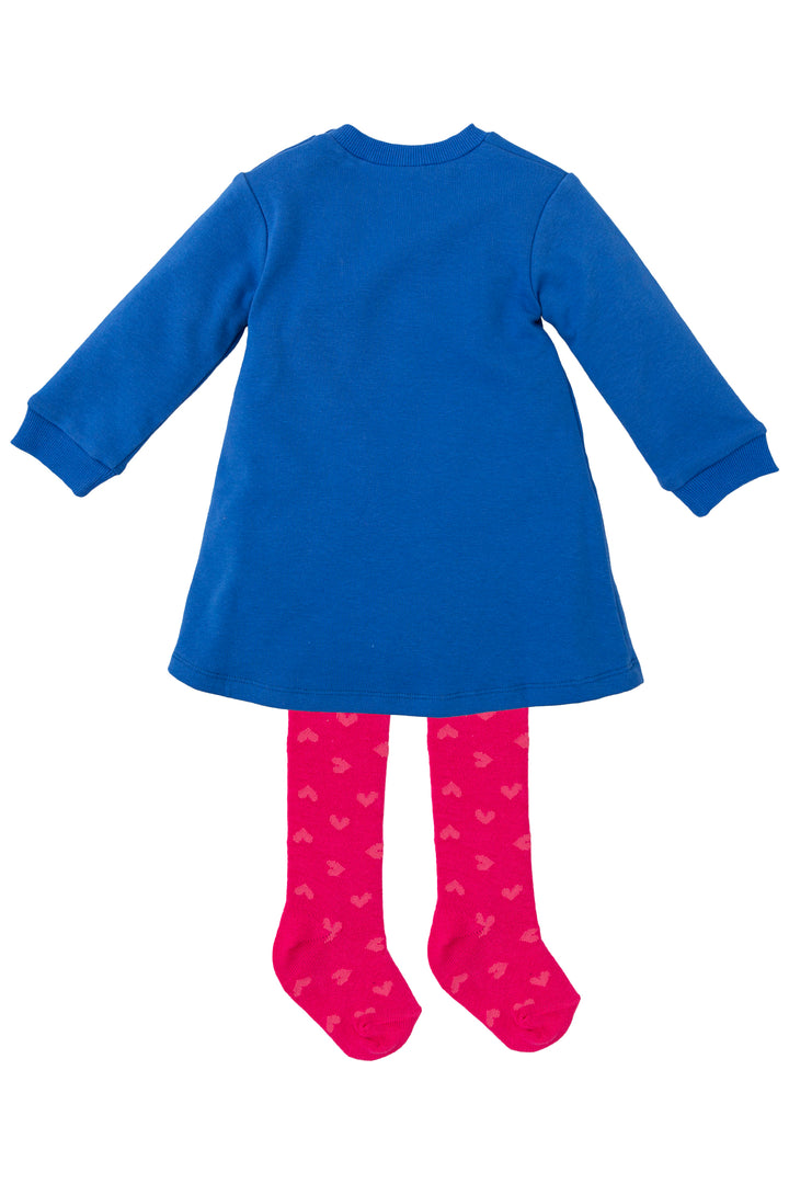 "Odette" Royal Blue Heart Dress & Tights