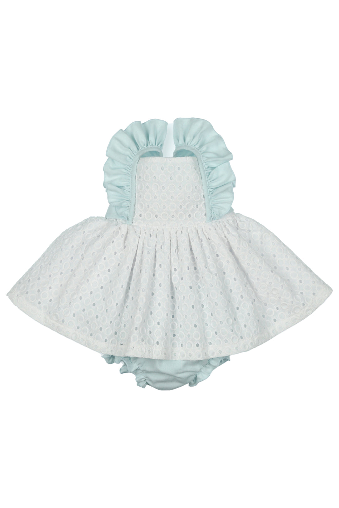 Mac Ilusión PREORDER "Skyla" White Broderie Anglaise Dress & Bloomers | Millie and John