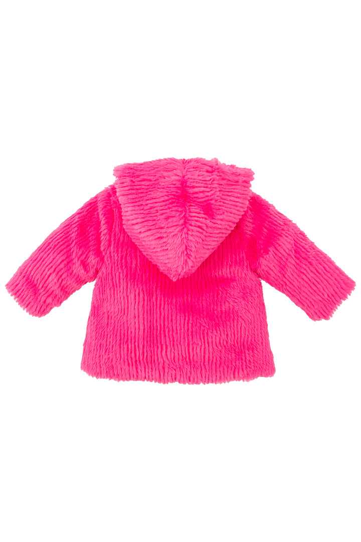 Fuchsia Pink Faux Fur Jacket