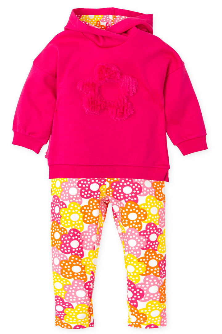 "Nevaeh" Fuchsia Flower Hoodie & Leggings