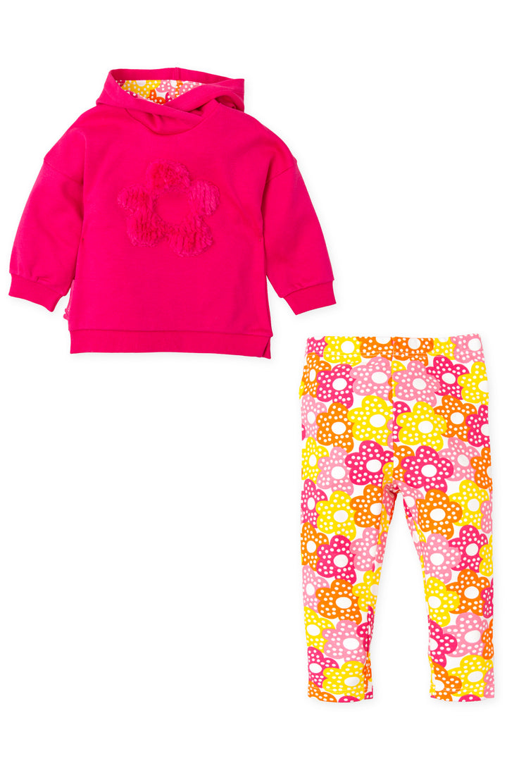 "Nevaeh" Fuchsia Flower Hoodie & Leggings