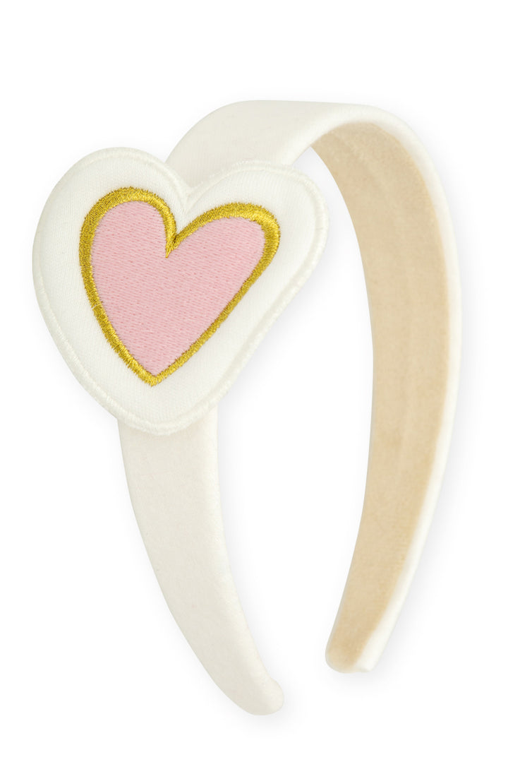 White & Pink Heart Headband