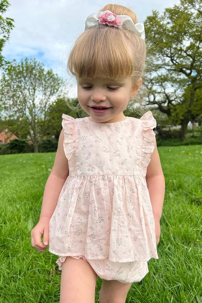Wedoble "Verity" Pink Floral Blouse & Bloomers | Millie and John