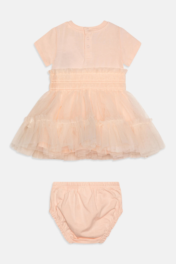 "Clara" Pale Peach Tulle Dress