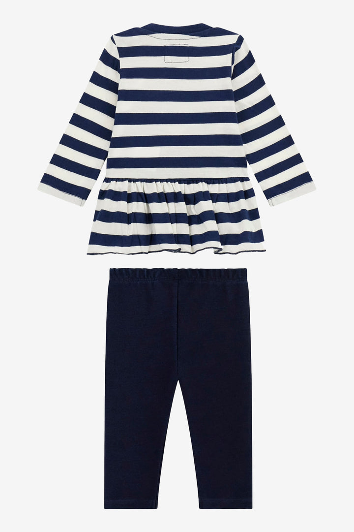 "Pippa" Navy & White Striped Tunic & Leggings