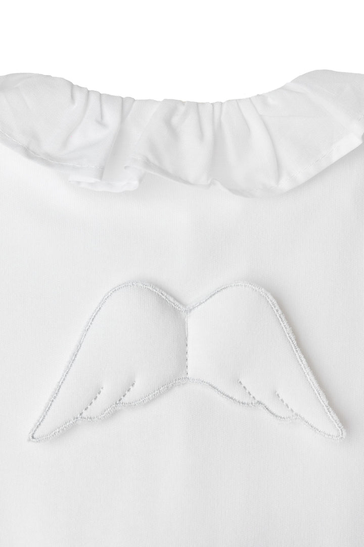 Baby Gi Cotton Angel Wing Ruffle Collar Sleepsuit | Millie and John