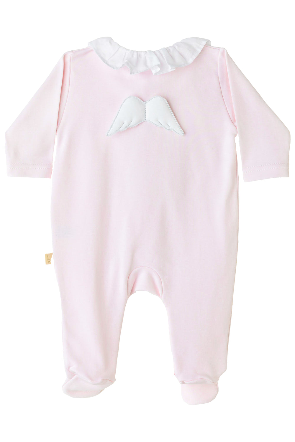 Baby Gi Cotton Angel Wing Ruffle Collar Sleepsuit | Millie and John