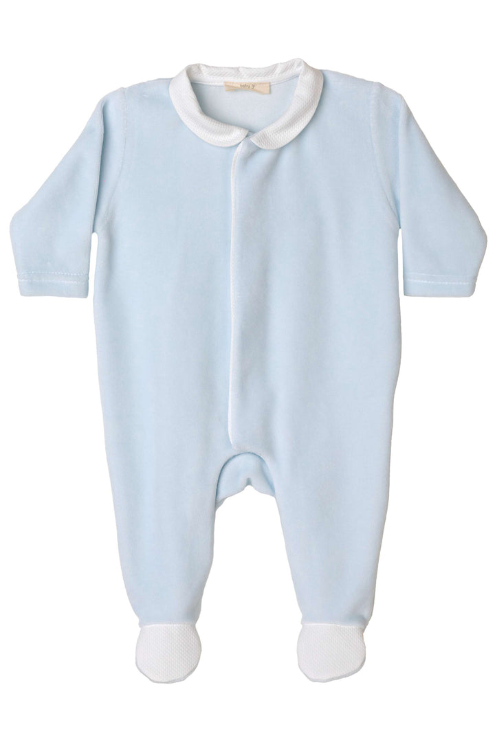 Baby Gi Velour Angel Wing Rounded Collar Sleepsuit | Millie and John