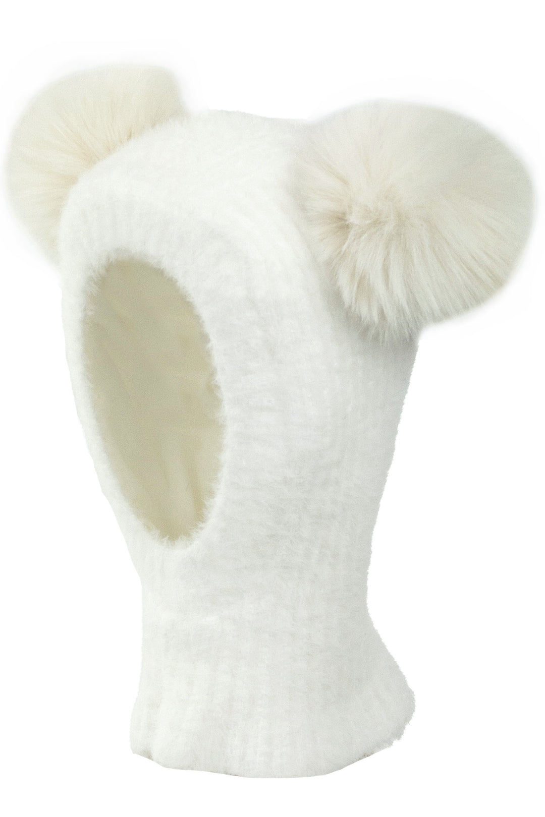 Fluffy Ivory Pom Pom Snood