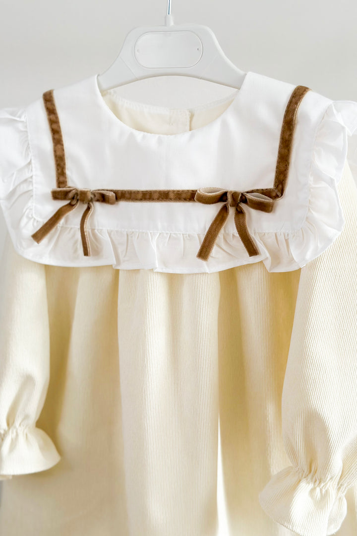 "Lily" Cream Cord Dress