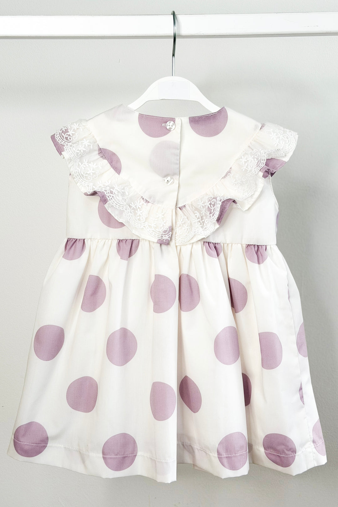 "Violet" Lilac Polka Dot Dress