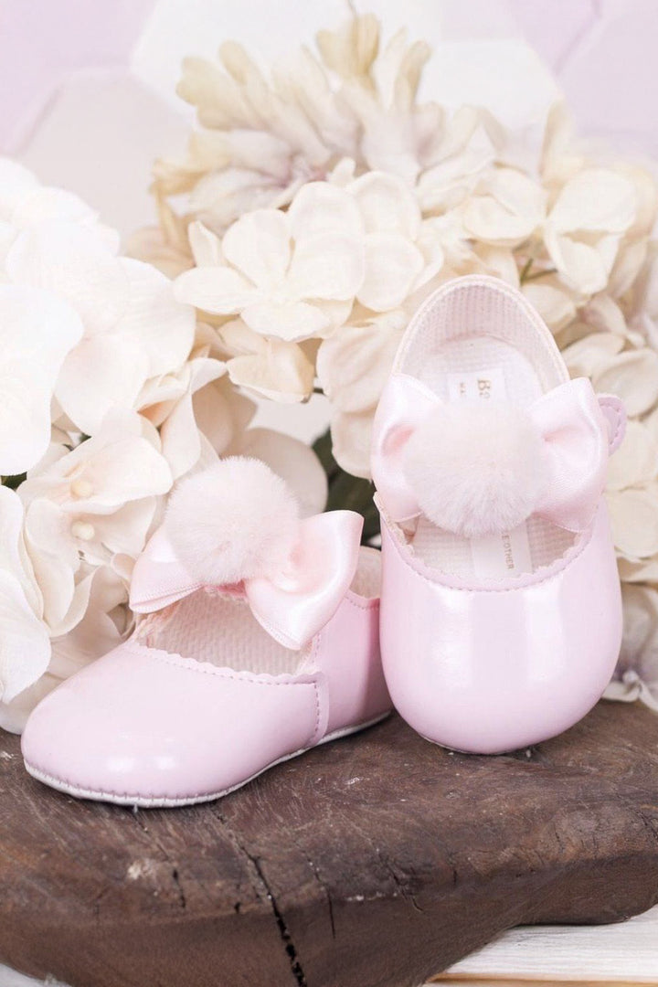 Baypods Pink Pom Pom Soft Sole Shoes | Millie and John