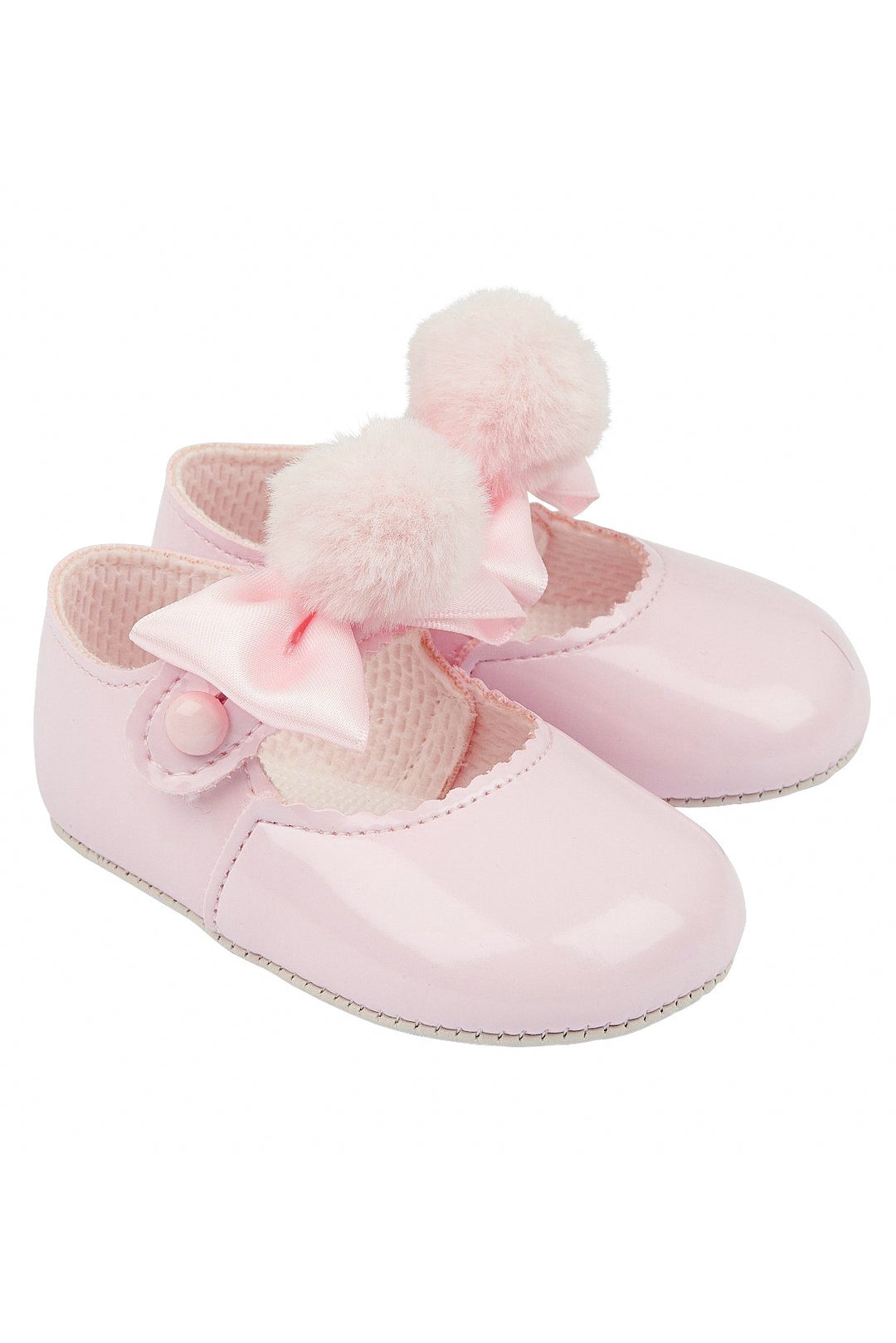 Baypods Pink Pom Pom Soft Sole Shoes | Millie and John