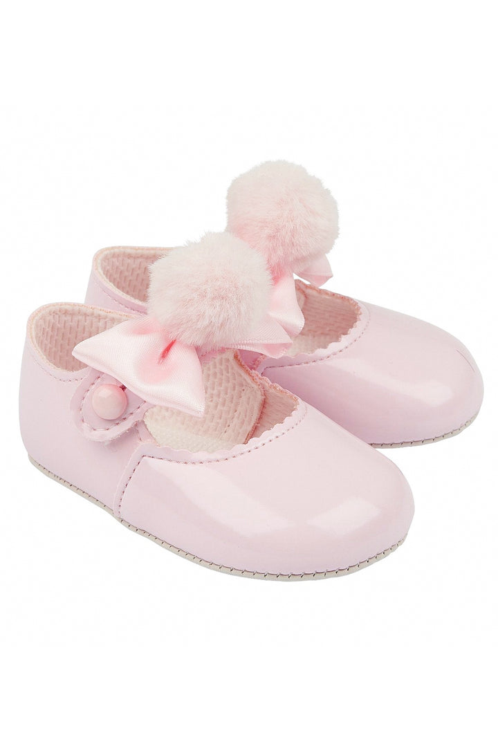 Baypods Pink Pom Pom Soft Sole Shoes | Millie and John