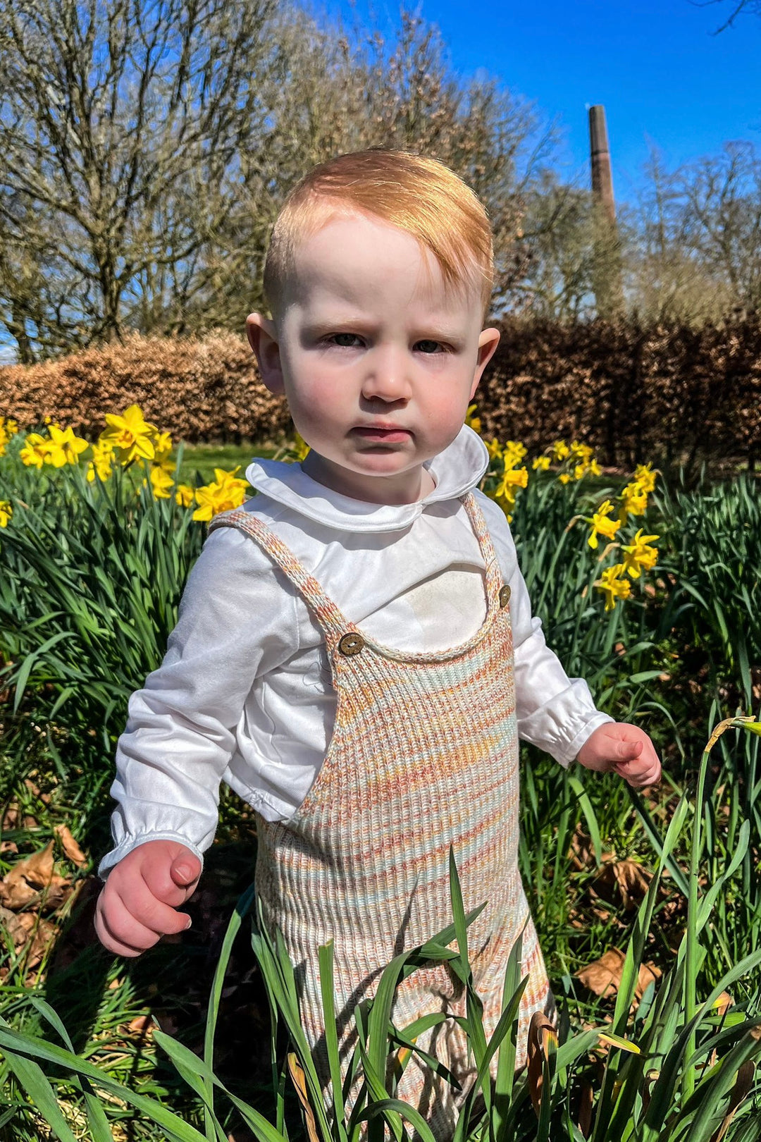Wedoble "Channing" Multicoloured Knitted Dungarees | Millie and John